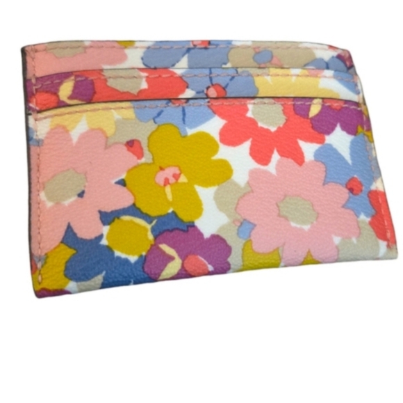 COACH- Peyton Floral Print Card Case / Holder (Multicolor/Silver) $89 retail - Picture 4 of 4